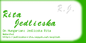 rita jedlicska business card